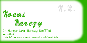 noemi marczy business card